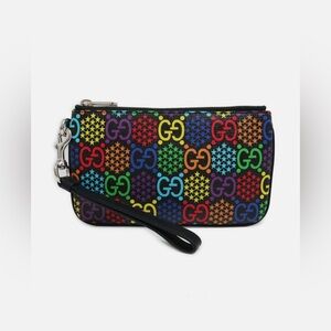 Gucci Rainbow Black Supreme GG
Psychedelic Zip Pouch Wristlet